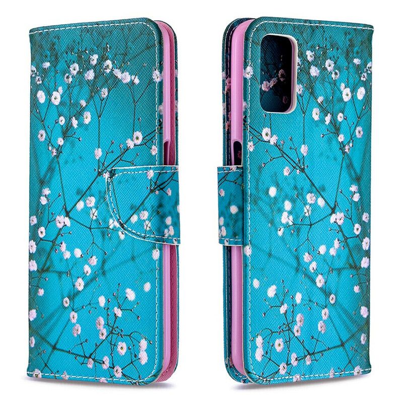 Læder Cover Oppo A72 Blomstrende Træ