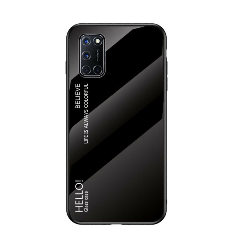 Mobilcover Oppo A72 Hej Hærdet Glas