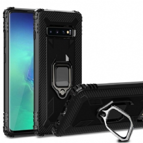 Cover Samsung Galaxy S10 Plus Ring Og Kulfiber