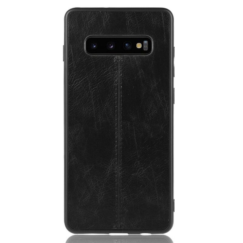 Cover Samsung Galaxy S10 Plus Søm Lædereffekt