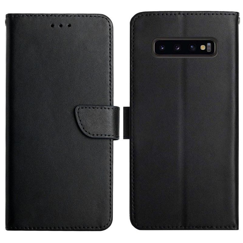 Flip Cover Samsung Galaxy S10 Plus Ægte Nappa Læder