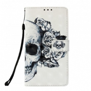 Flip Cover Samsung Galaxy S10 Plus Blomsterskalle