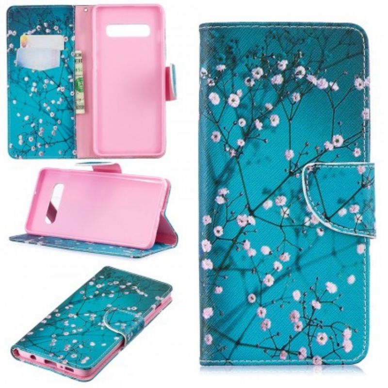 Flip Cover Samsung Galaxy S10 Plus Blomstrende Træ