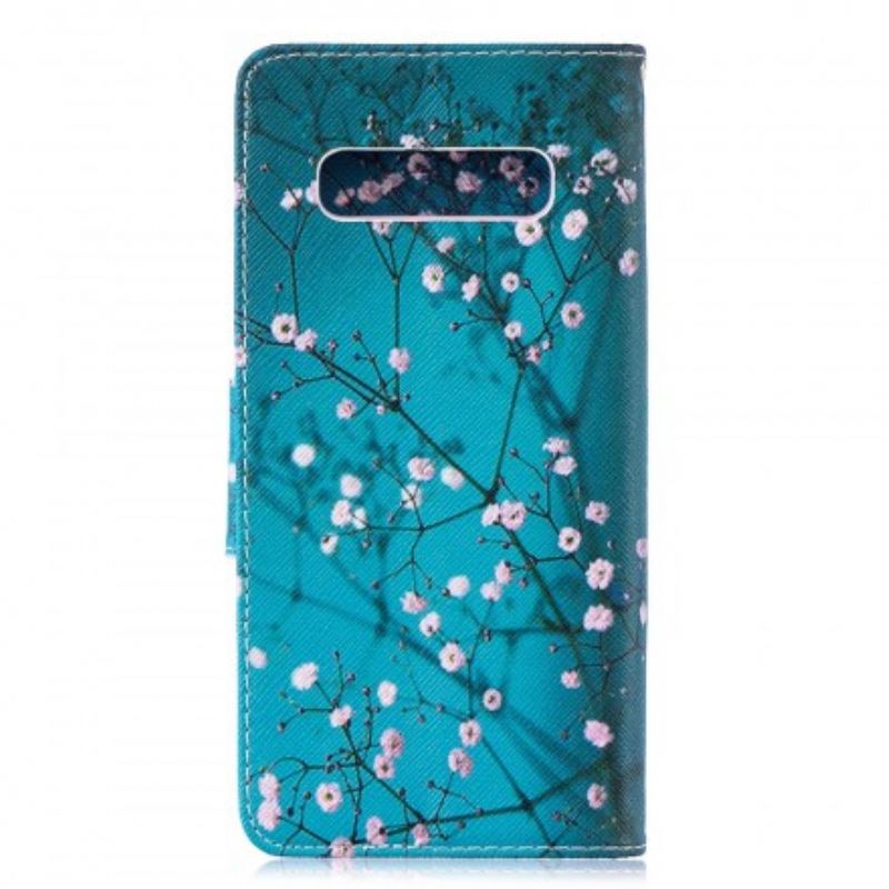 Flip Cover Samsung Galaxy S10 Plus Blomstrende Træ