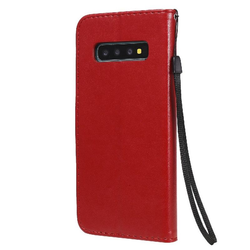 Flip Cover Samsung Galaxy S10 Plus Med Snor Kat Og Bi Med Rem