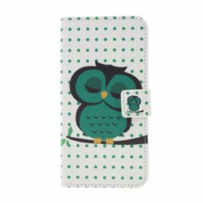 Flip Cover Samsung Galaxy S10 Plus Sovende Ugle