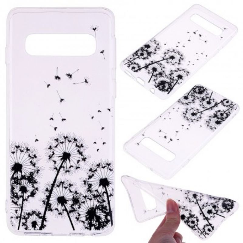 Mobilcover Samsung Galaxy S10 Plus Transparente Sorte Mælkebøtter