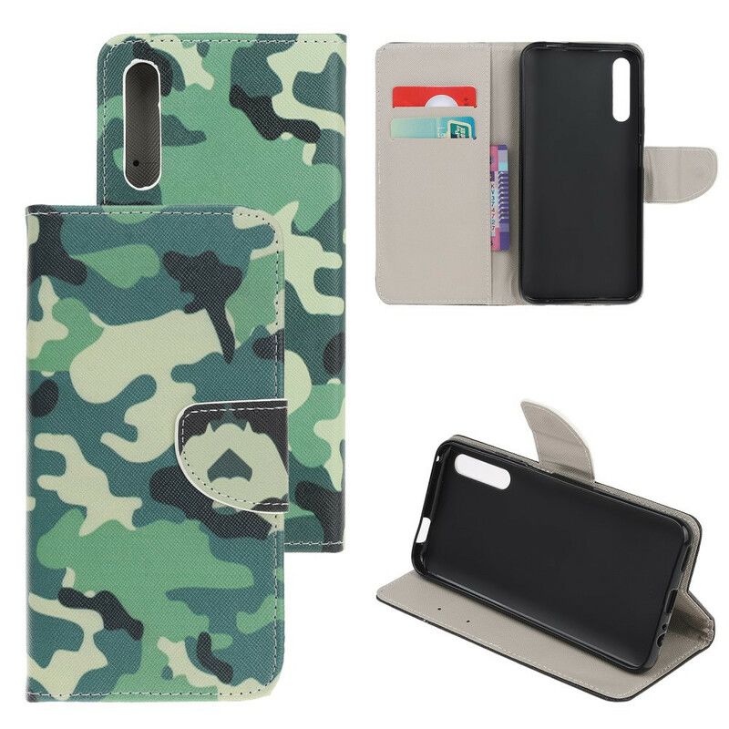 Flip Cover Huawei P Smart S Militær Camouflage