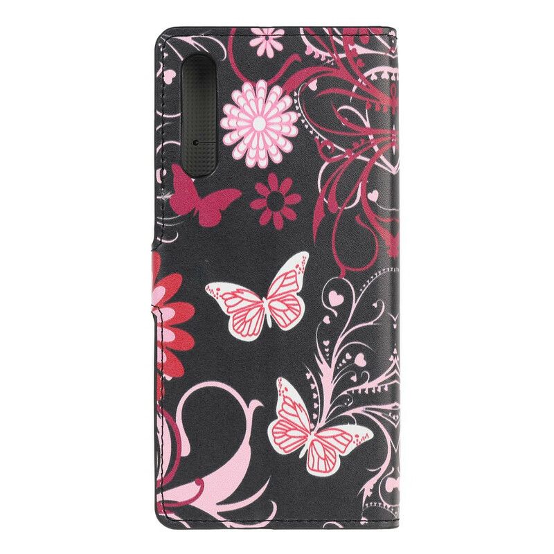 Flip Cover Huawei P Smart S Sommerfugle Og Blomster