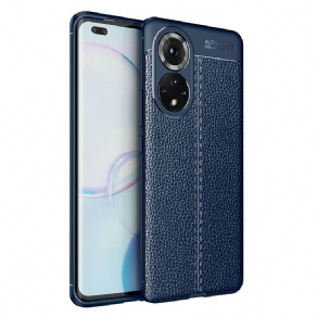 Cover Honor 50 Pro Pro Double Line Litchi-lædereffekt