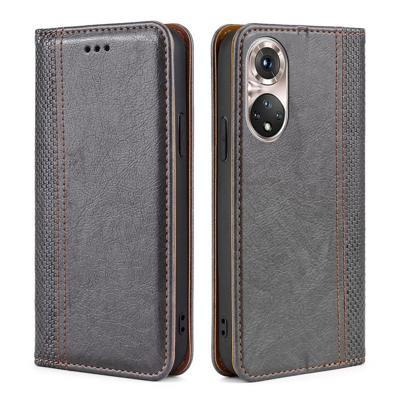 Cover Honor 50 Pro Flip Cover Pro Litchi Læder Split Stitching