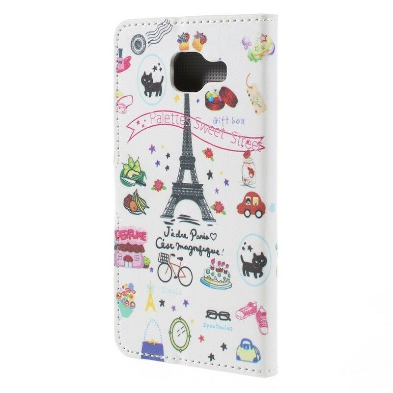 Læder Cover Samsung Galaxy A5 2016 Jeg Elsker Paris