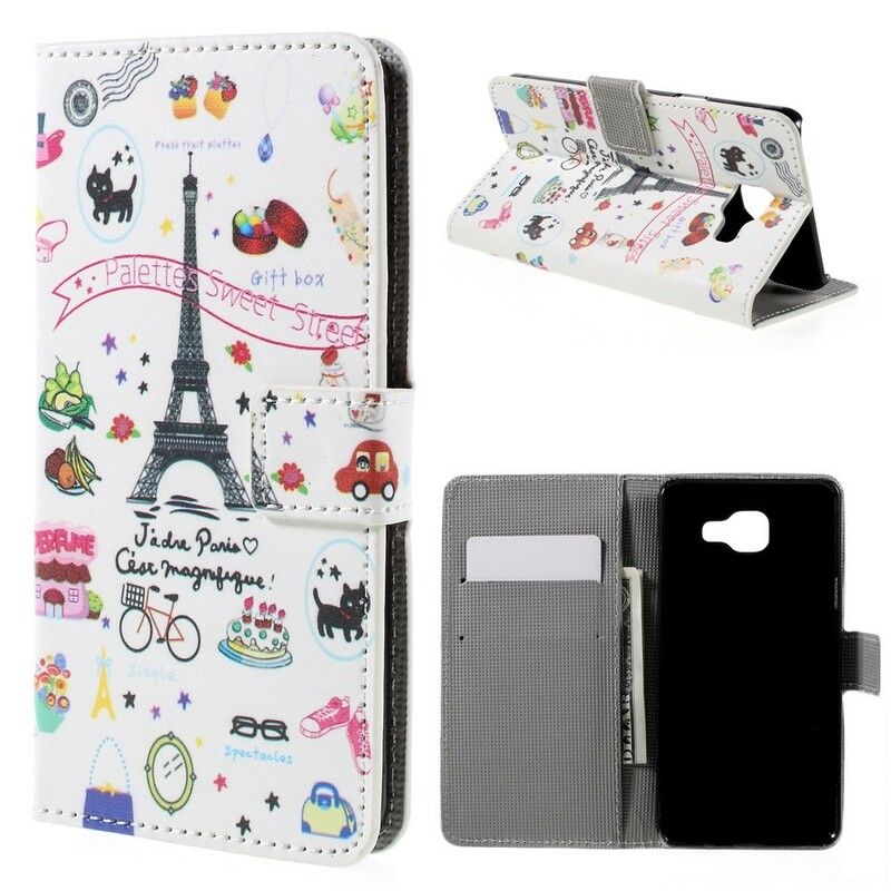 Læder Cover Samsung Galaxy A5 2016 Jeg Elsker Paris