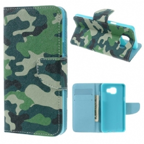 Læder Cover Samsung Galaxy A5 2016 Militær Camouflage