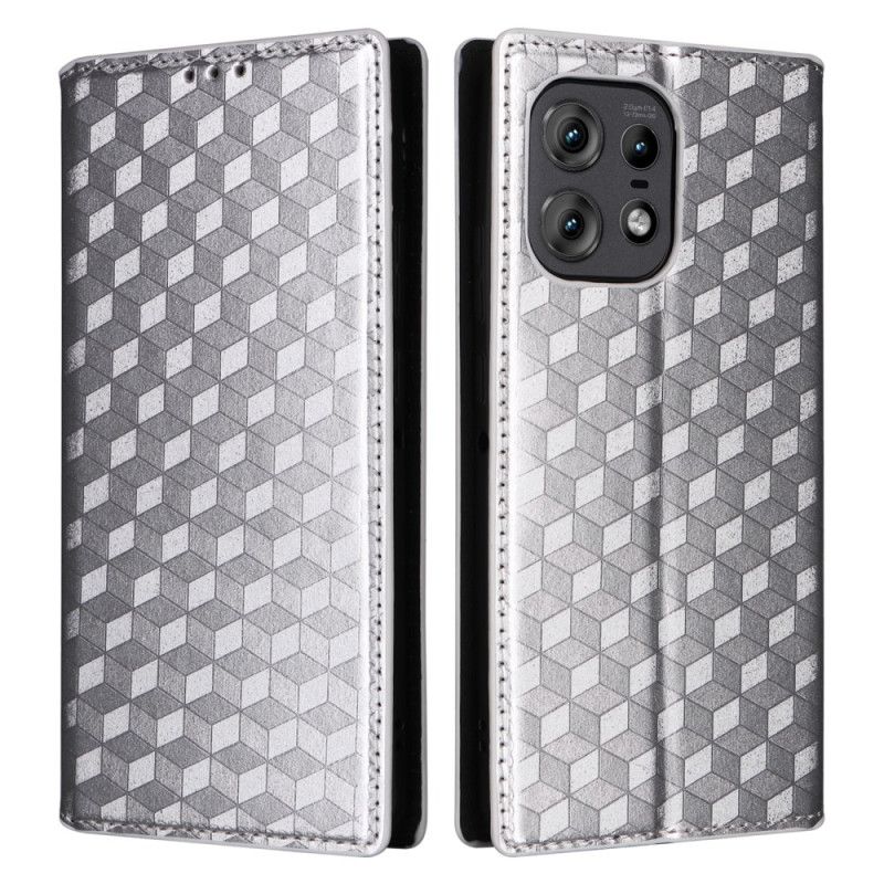 Flip Cover Til Motorola Edge 50 Pro 3d Diamantmønster