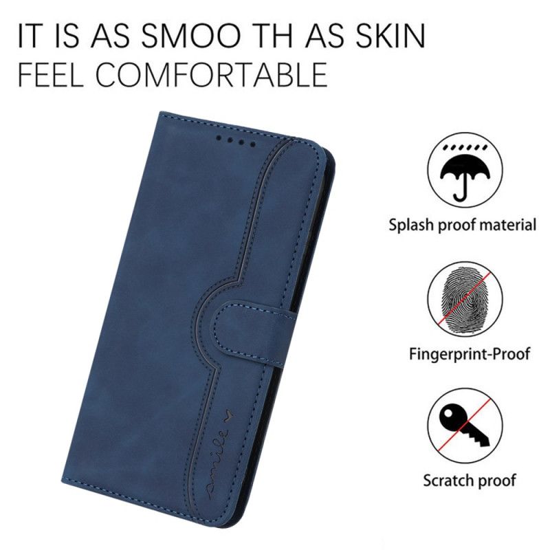 Læder Cover Motorola Edge 50 Pro Telefon Etui Smil Til Snoren