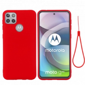 Cover Moto G 5G Flydende Silikonedesign Med Snor