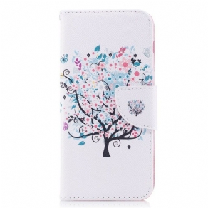 Flip Cover Samsung Galaxy A8 2018 Blomstret Træ