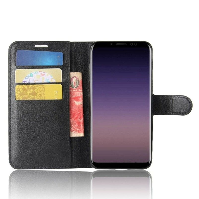 Flip Cover Samsung Galaxy A8 2018 Klassisk Lædereffekt