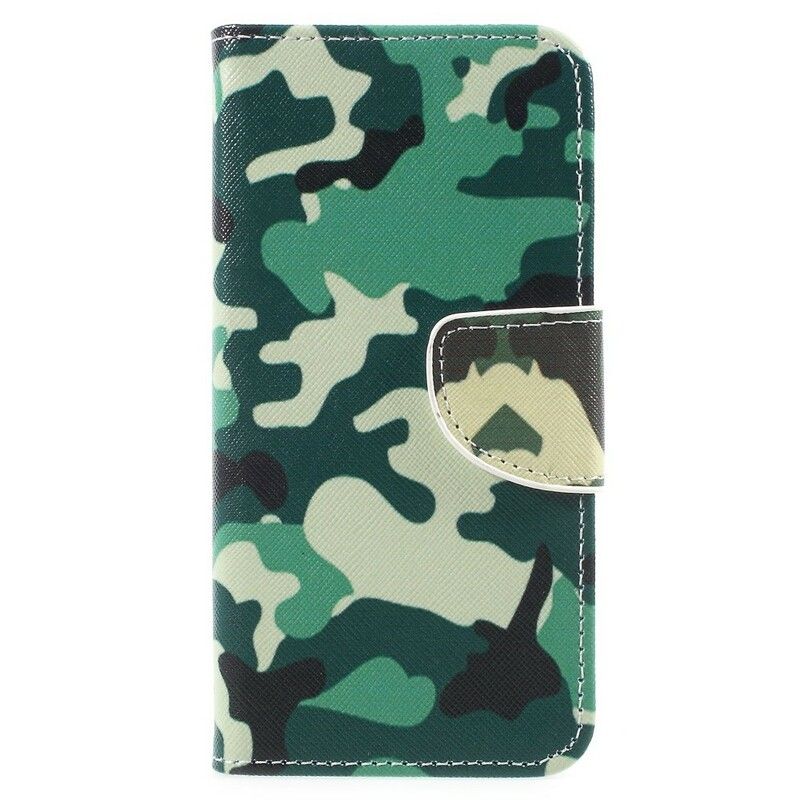 Flip Cover Samsung Galaxy A8 2018 Militær Camouflage