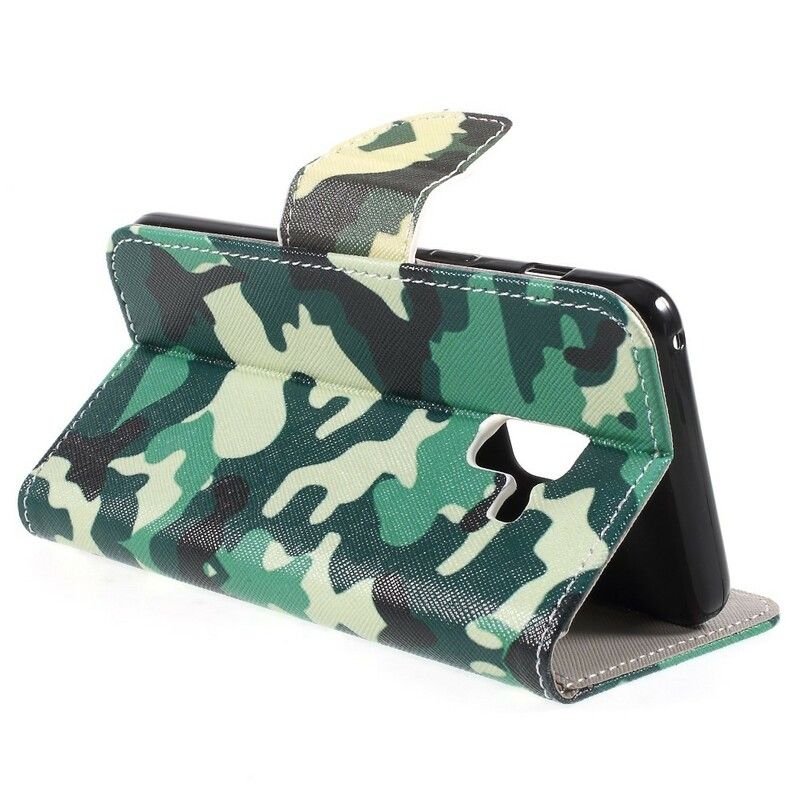 Flip Cover Samsung Galaxy A8 2018 Militær Camouflage