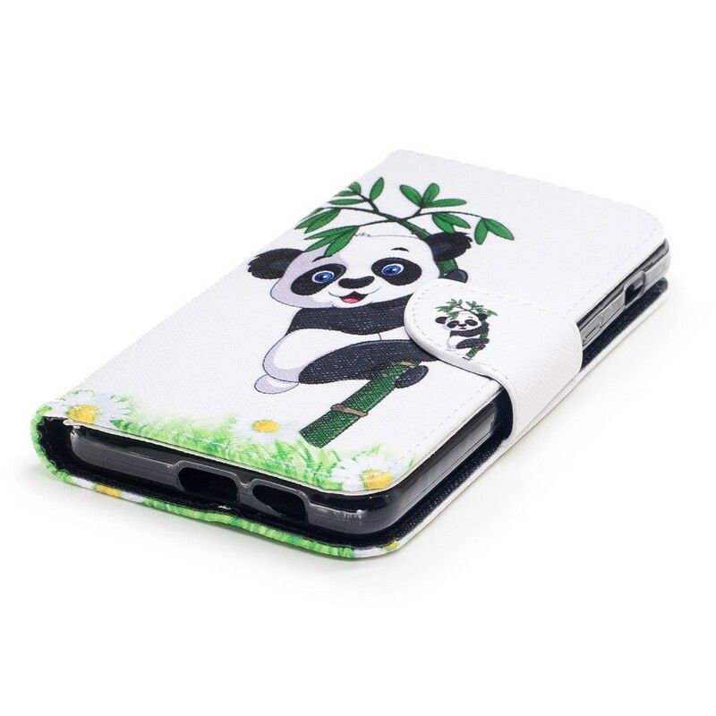 Flip Cover Samsung Galaxy A8 2018 Panda På Bambus