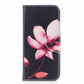 Flip Cover Samsung Galaxy A8 2018 Pink Blomst