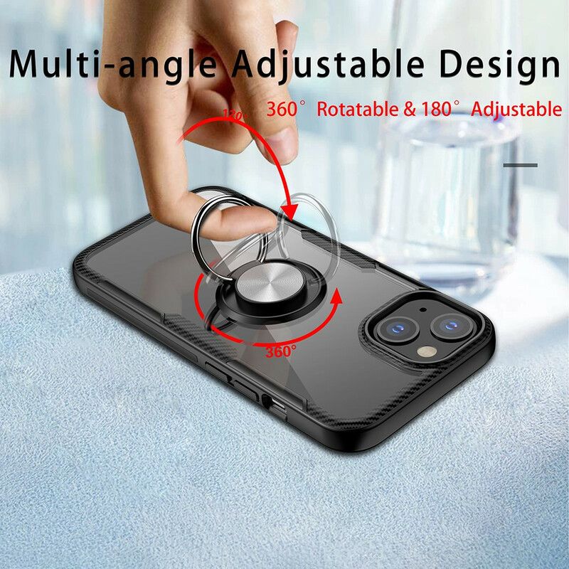 Cover iPhone 13 Mini Carbon Fiber Metal Ring