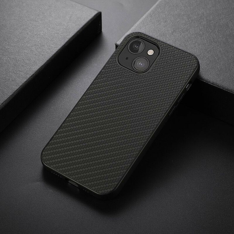 Cover iPhone 13 Mini Carbon Fiber Texture Lædereffekt