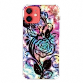 Cover iPhone 13 Mini Grafisk Blomst