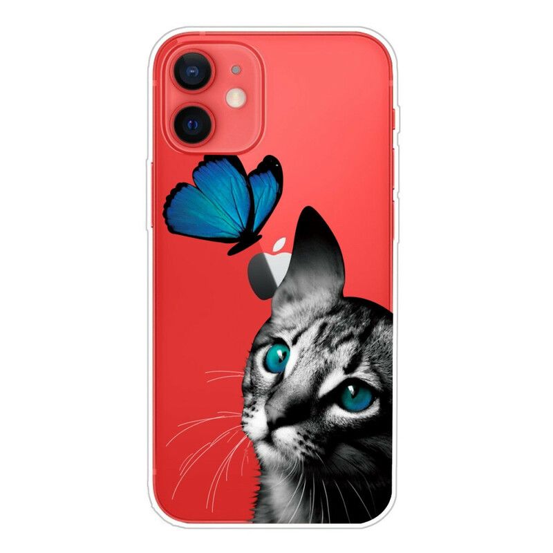 Cover iPhone 13 Mini Kat Og Sommerfugl