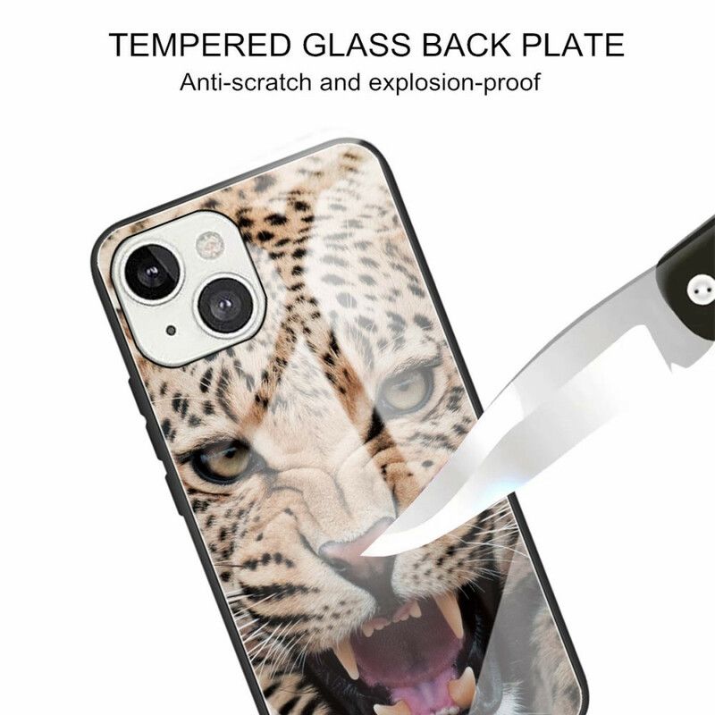 Cover iPhone 13 Mini Leopard Hærdet Glas