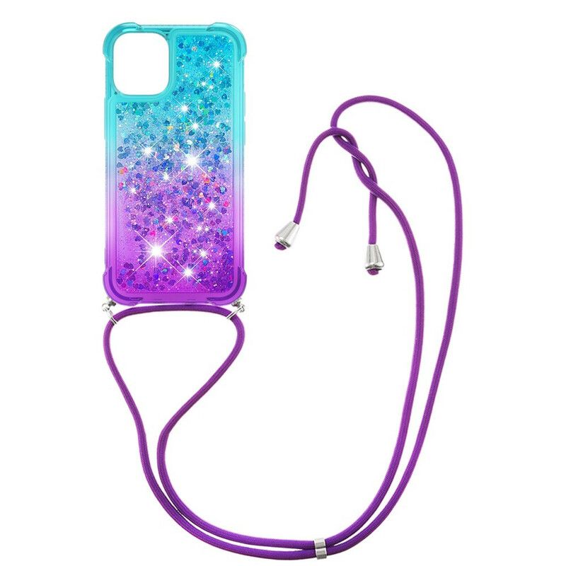 Cover iPhone 13 Mini Silicone Glitter Og Cord