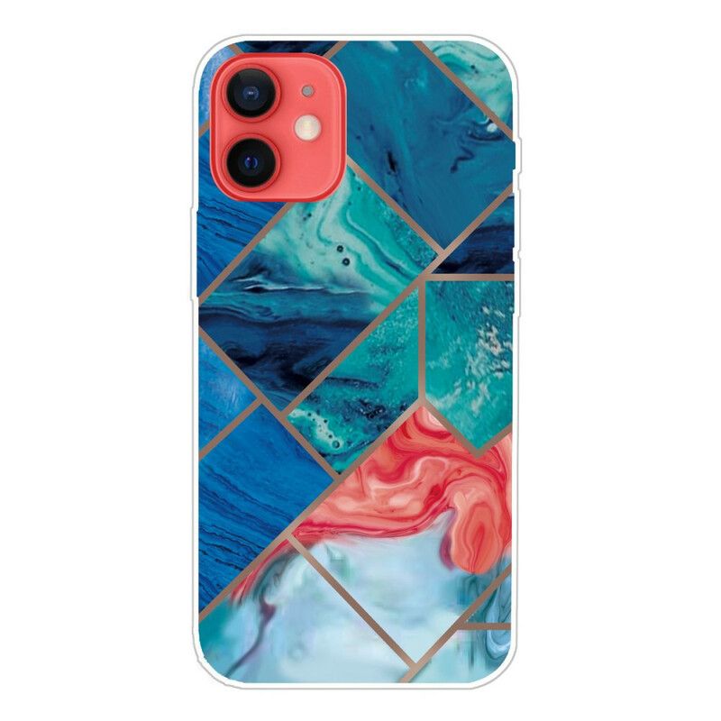 Cover iPhone 13 Mini Variabel Geometrisk Marmor