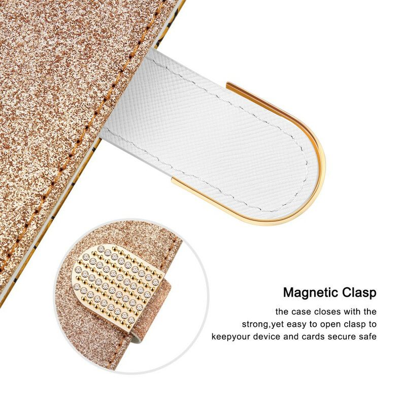 Flip Cover iPhone 13 Mini Croc Diamanter