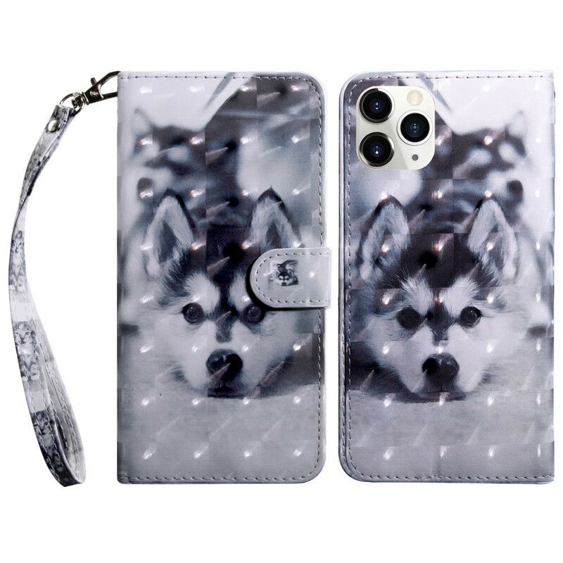 Flip Cover iPhone 13 Mini Lysplet Hunden Gustave