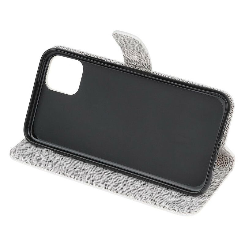 Flip Cover iPhone 13 Mini Med Snor Diamond Strap Sommerfugle