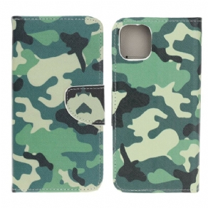 Flip Cover iPhone 13 Mini Militær Camouflage