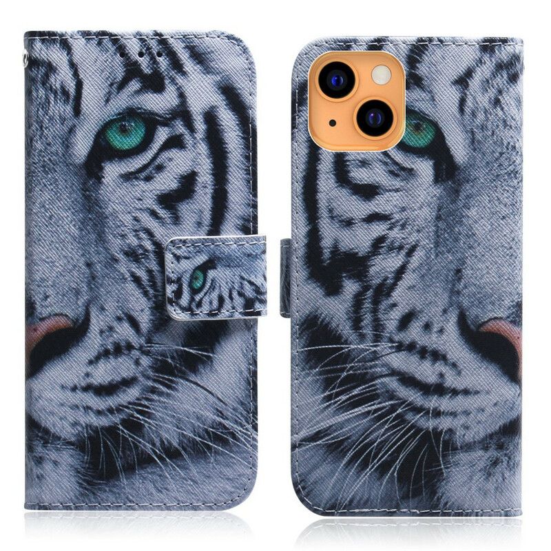 Flip Cover iPhone 13 Mini Tigeransigt