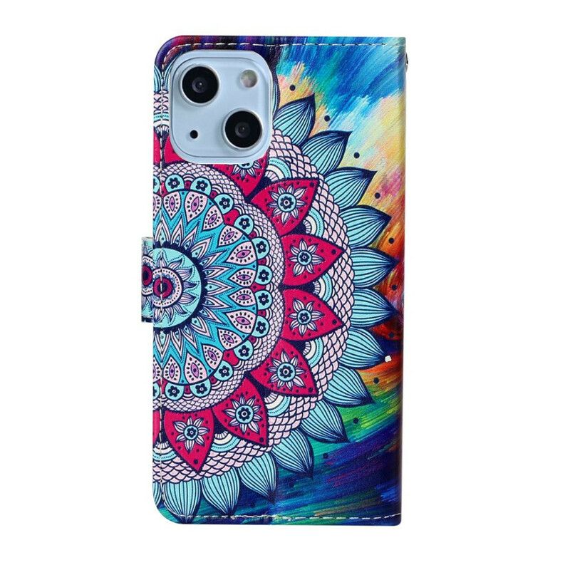 Flip Cover iPhone 13 Mini Ultra Farverig Mandala