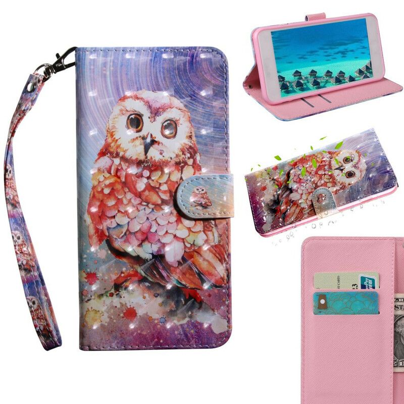 Læder Cover iPhone 13 Mini Lysplet Germain The Owl