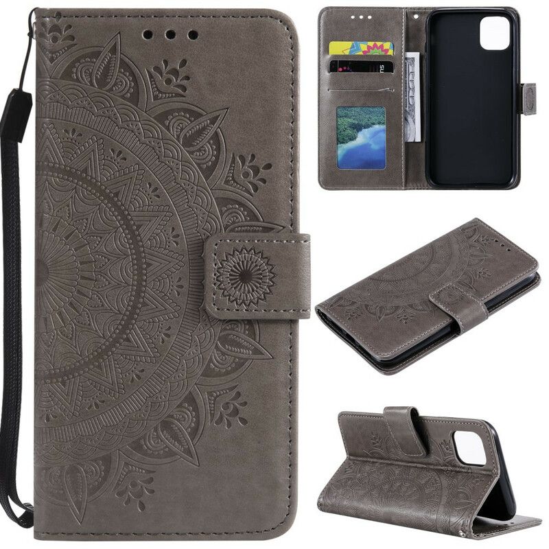 Læder Cover iPhone 13 Mini Søn Mandala