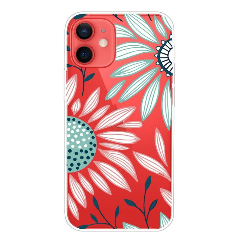 Mobilcover iPhone 13 Mini Gennemsigtig Én Blomst