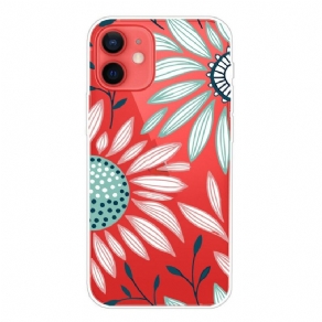 Mobilcover iPhone 13 Mini Gennemsigtig Én Blomst