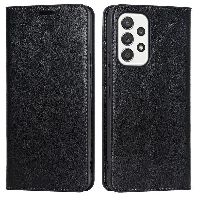 Cover Samsung Galaxy A33 5G Flip Cover Ægte Læder