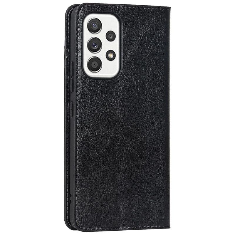 Cover Samsung Galaxy A33 5G Flip Cover Ægte Læder