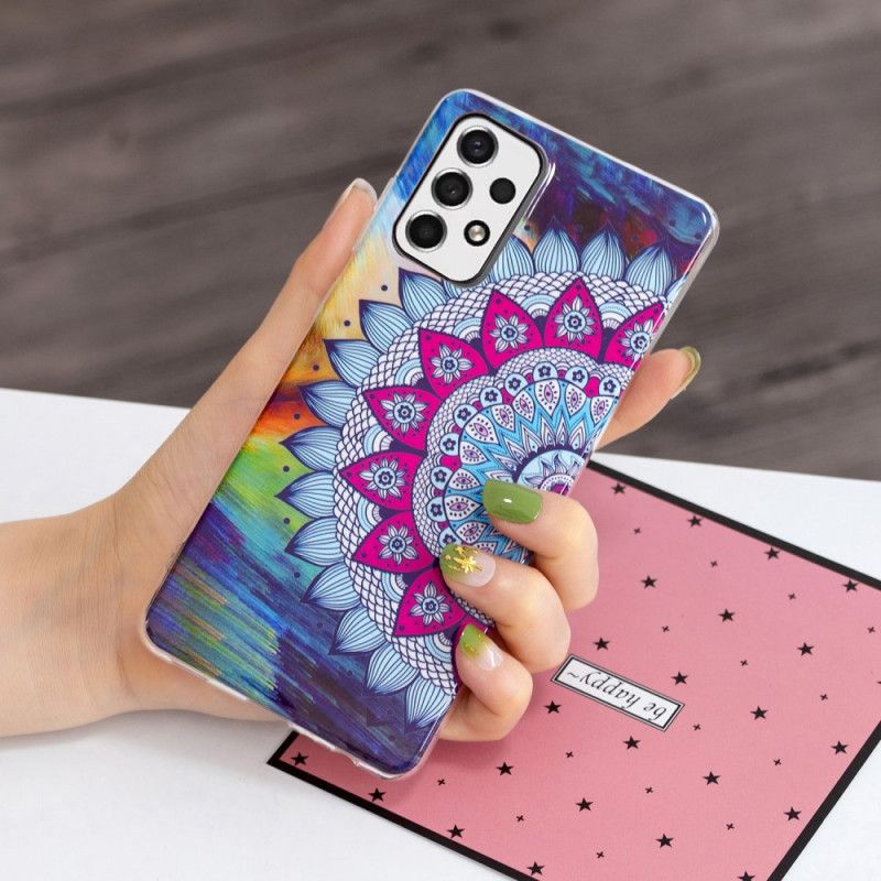 Cover Samsung Galaxy A33 5G Fluorescerende Farverig Mandala