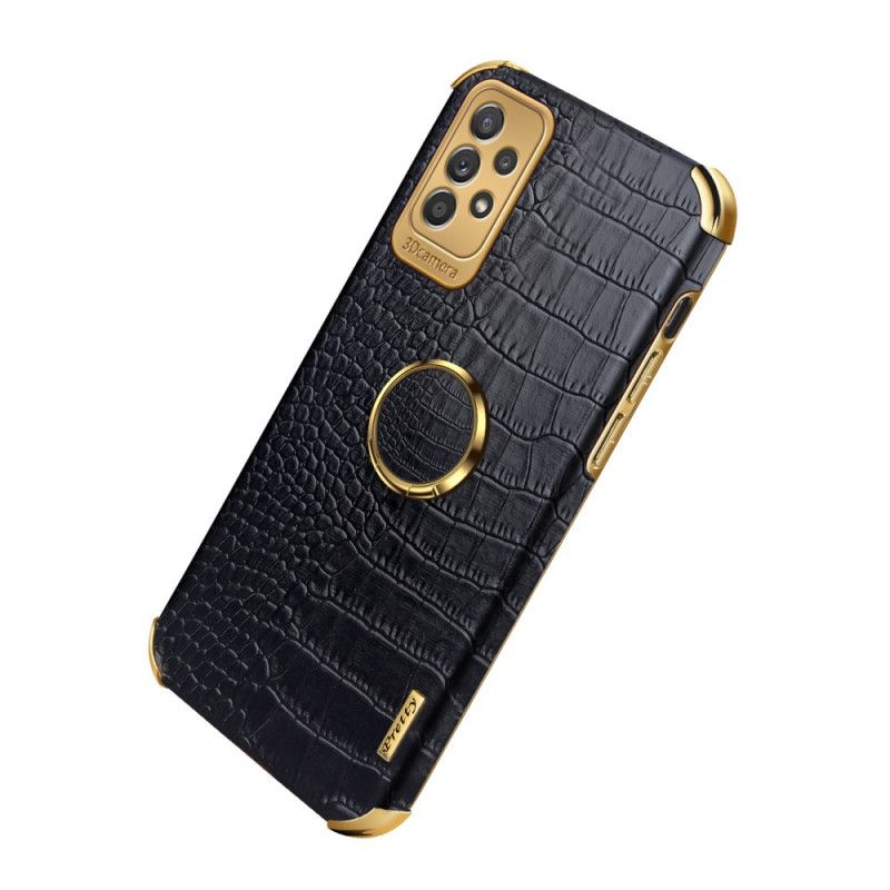 Cover Samsung Galaxy A33 5G Krokodilleskindeffekt Ringstøtte