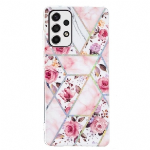 Cover Samsung Galaxy A33 5G Marmorerede Blomster