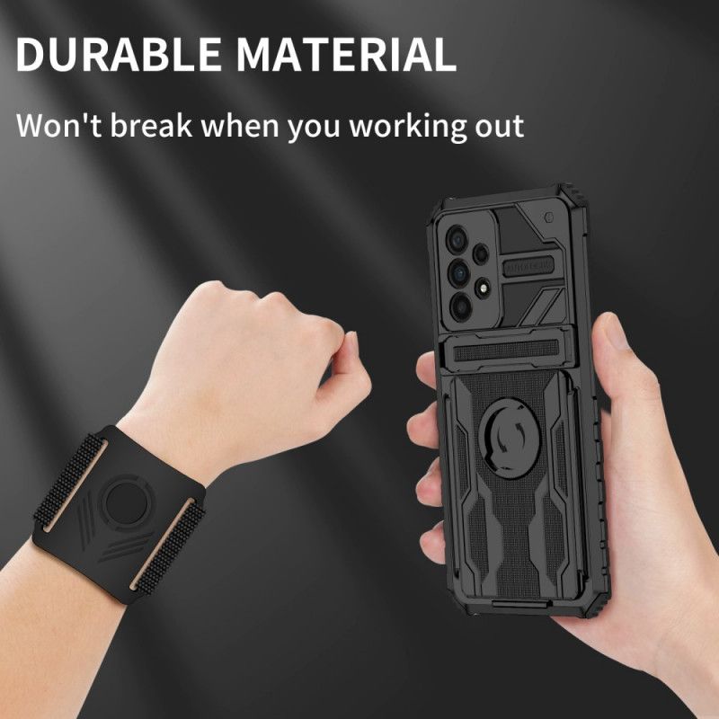 Cover Samsung Galaxy A33 5G Multifunktionel Med Armbånd